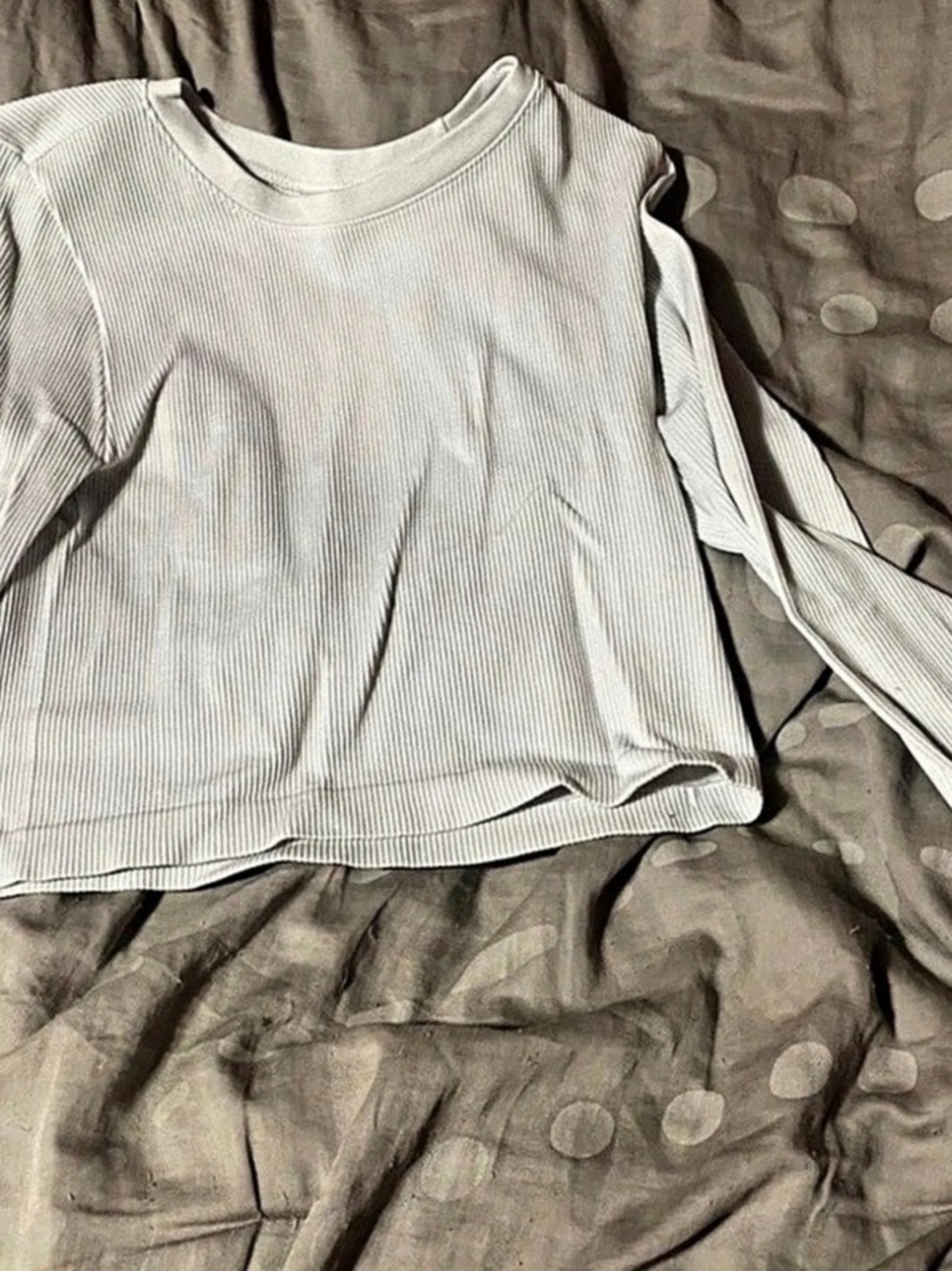 No Boundaries Ribbed Crewneck Tee with Long Sleeves Long Sleeve Ribbed Top in